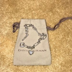 David Yurman Cable Heart Charm Bracelet